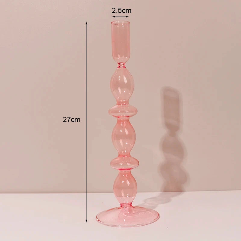 Classic retro glass candlesticks for wedding and interior decoration - 009-13