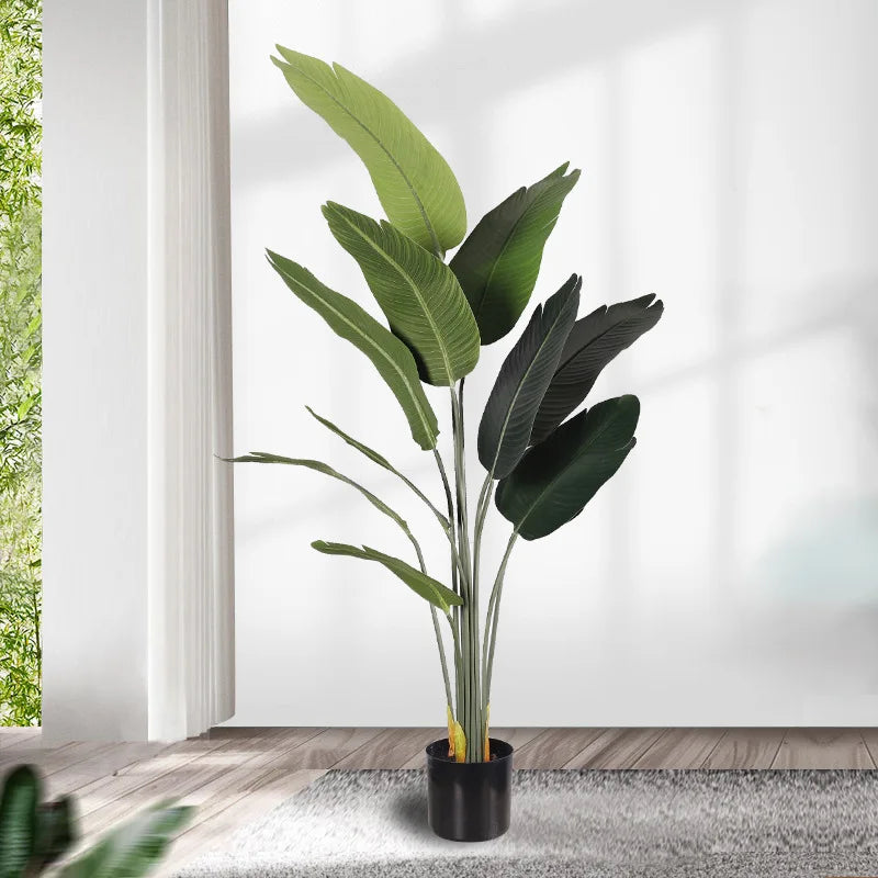 Artificial Green Plant, Plastic Banana Tree, Large Palm Turtle, Bamboo, Indoor Potted, Living Room, Home Decoration - view 2