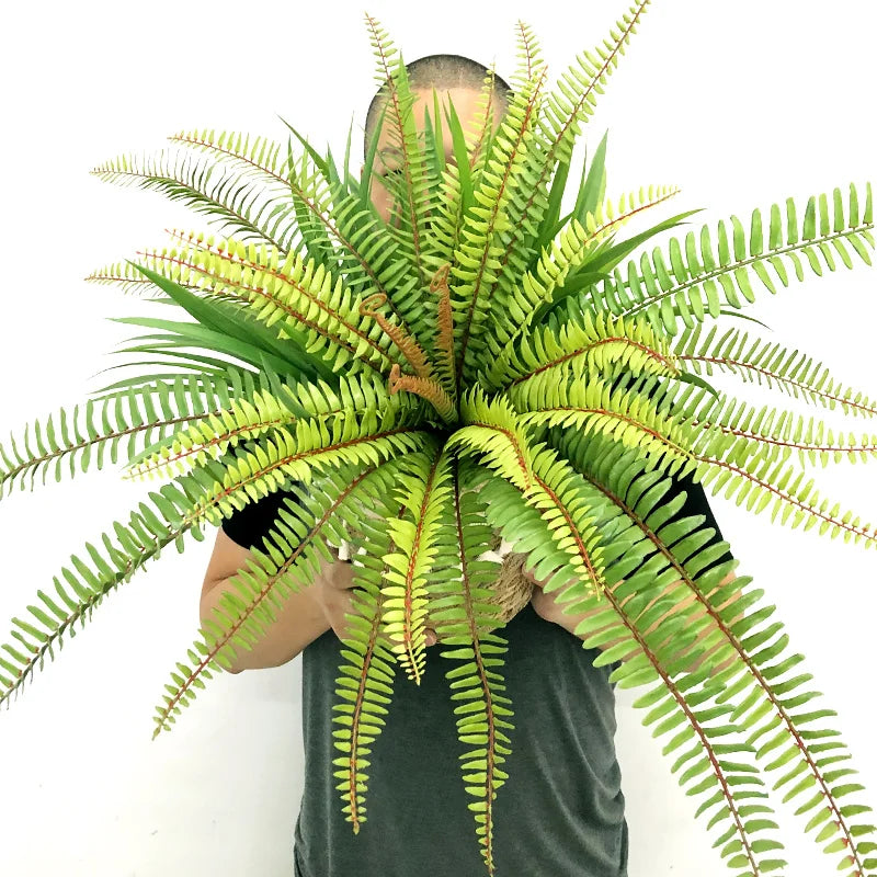 Large artificial decorative palm fern for outdoors