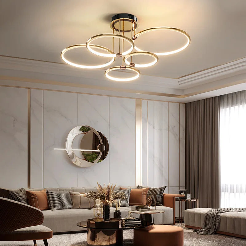 Postmodern led chandelier ring for modern Nordic decoration - view 2