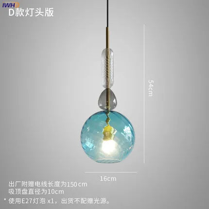 Modern light pendant light in glass for elegant interior - Glass / 4W