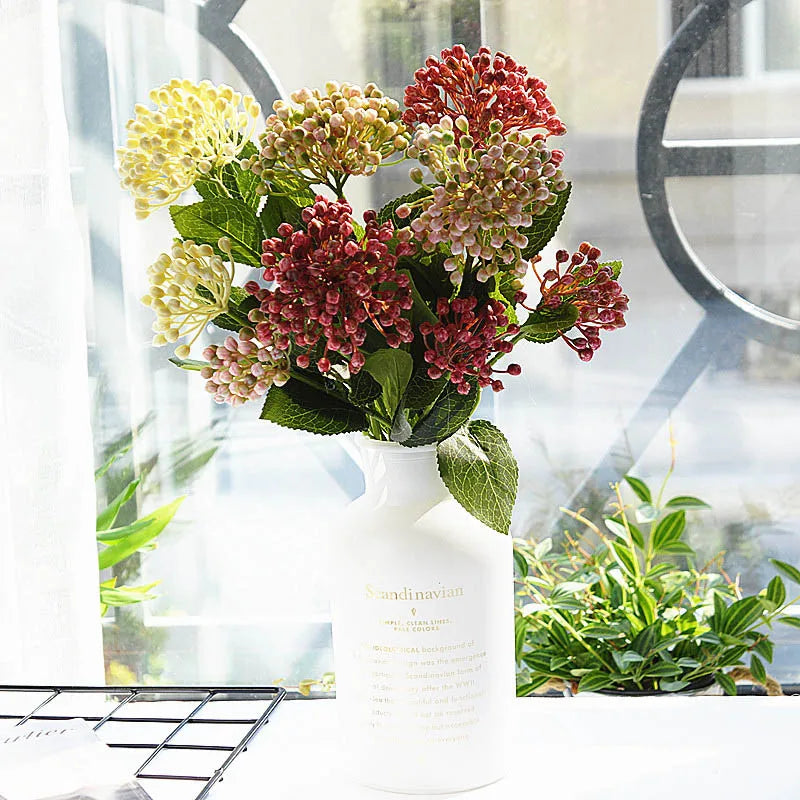 Artificial hortensia berries branch for floral decoration - view 2