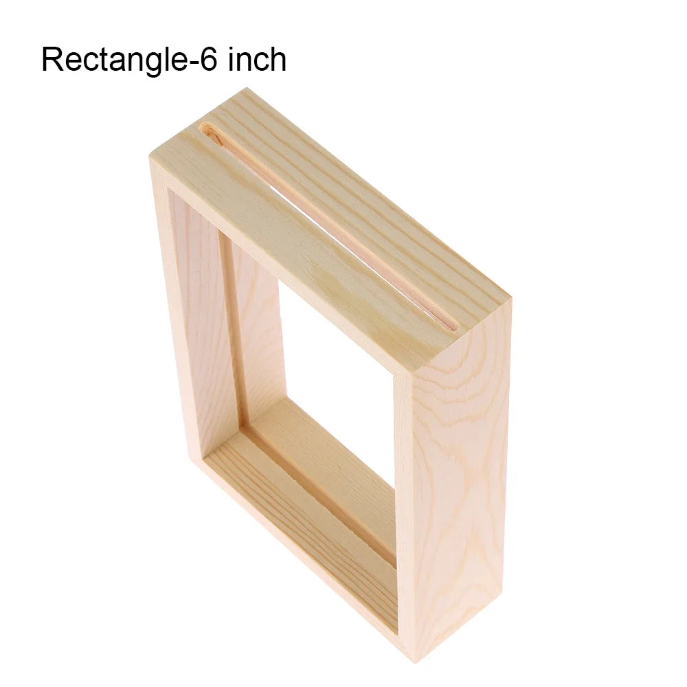 Vintage wooden and transparent plastic picture frame for interior decoration - Rectangle-6 inches