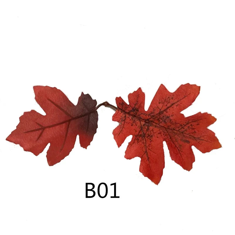 20 artificial maple leaves for autumn decorations - B01