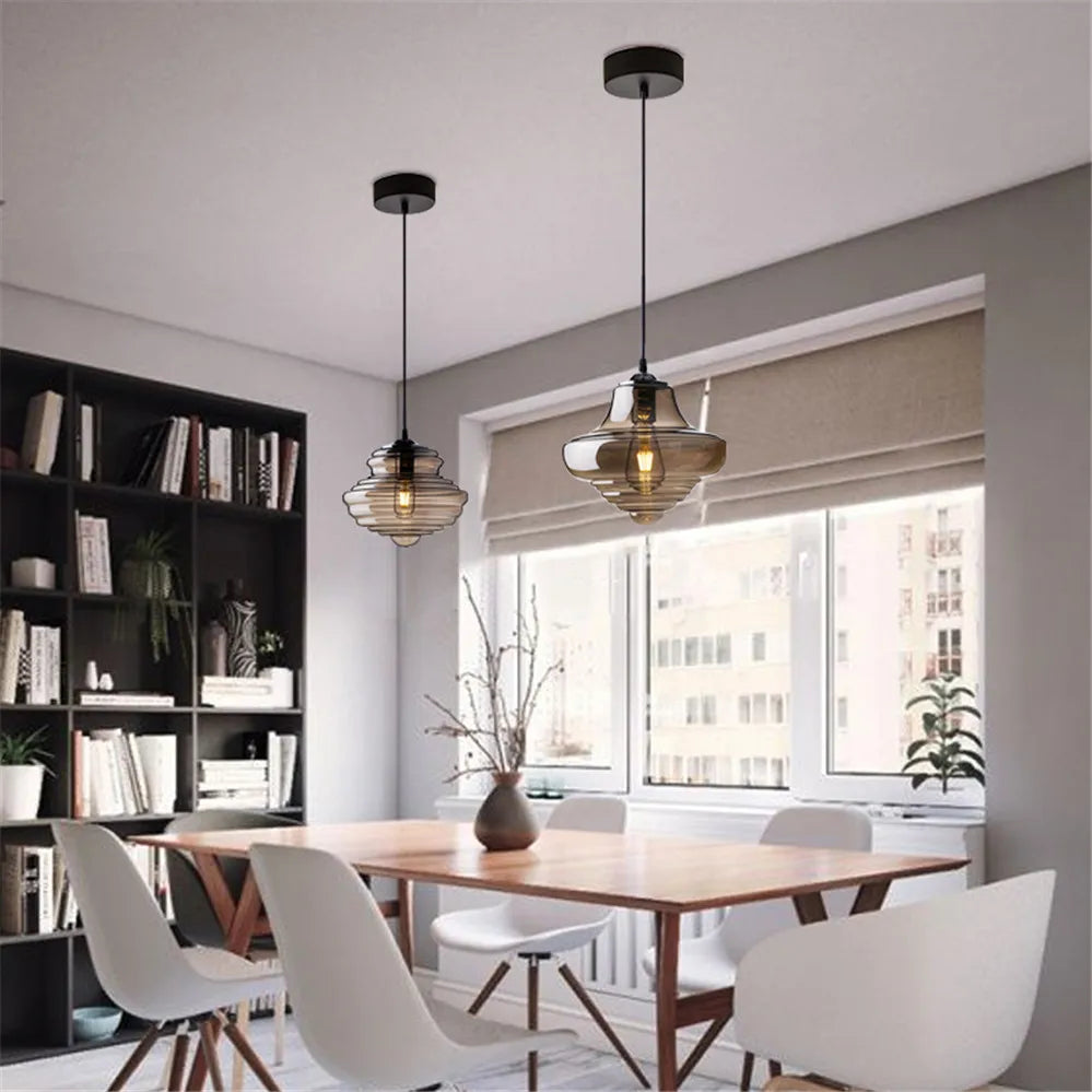 LED pendant light in glass for a modern cottagecore decor - view 4