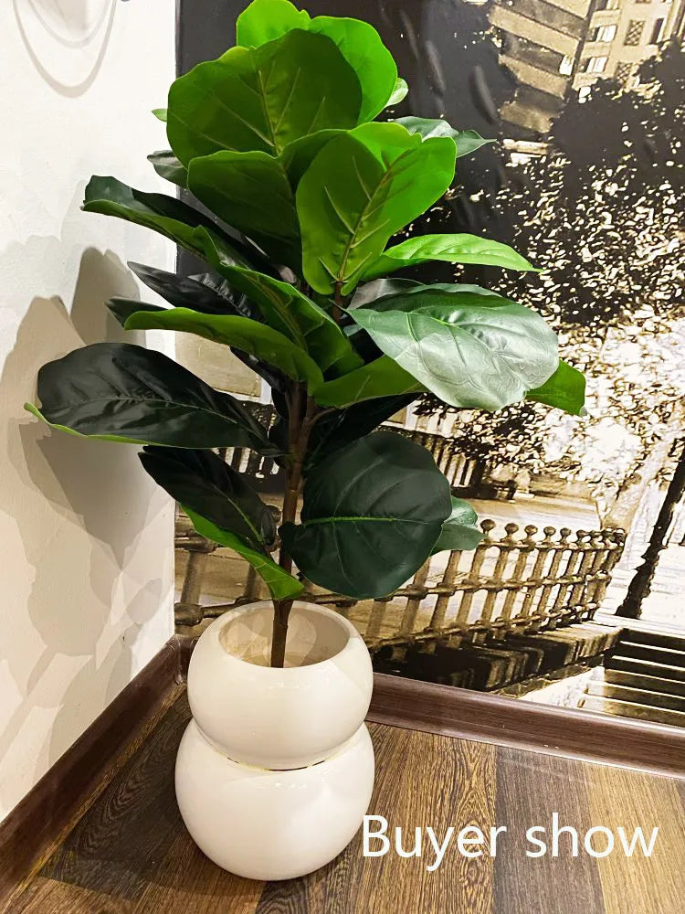 Artificial ficus branch for tropical autumn decoration - view 9