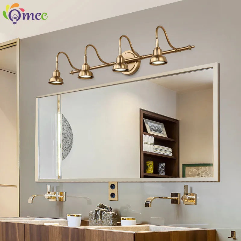 American Bronze Mirror Front Light , Bathroom Wall Lamps Mirror Light ,Powder Room Mirror Wall Lights Lighting LED Makeup Mirror - view 3