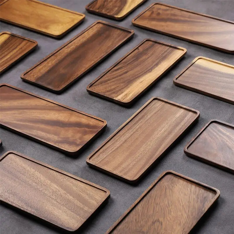 Natural wood tray for fruit and snacks - view 5