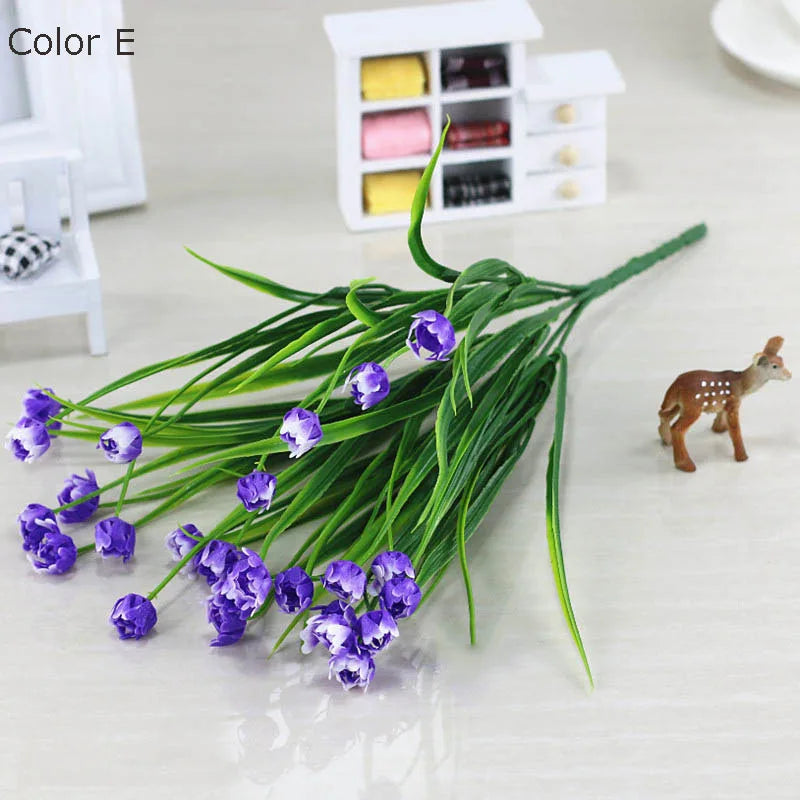 Bouquet of artificial mini tulips for spring decoration - E