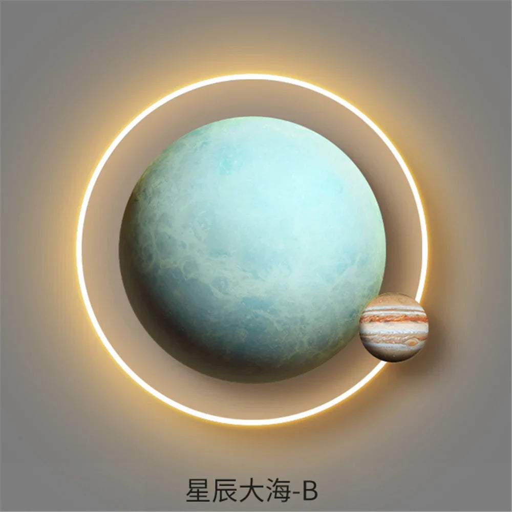 Decorative remote controlled led wall sconce for modern interior - B / Diameter 40cm