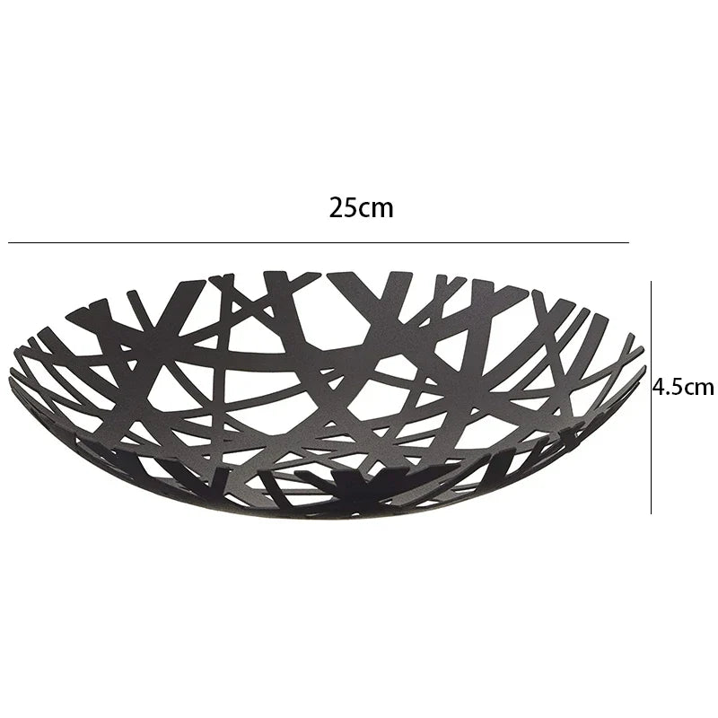 2498 Tower Fruit Bowl - Modern Kitchen Counter Basket Holder,Black - view 2