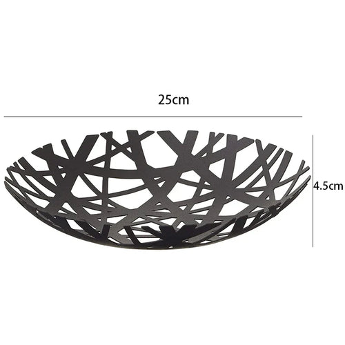 2498 Tower Fruit Bowl - Modern Kitchen Counter Basket Holder,Black - view 2