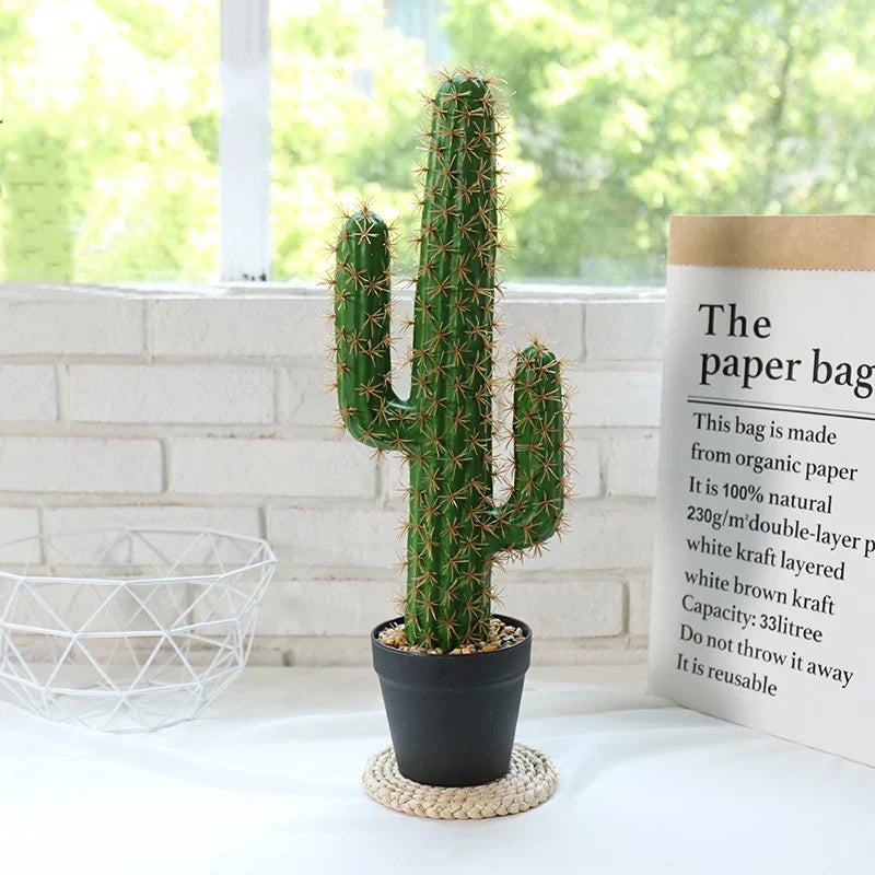 Artificial Succulent Plant Set, S/L Sizes, Yellow or White Pot - view 4