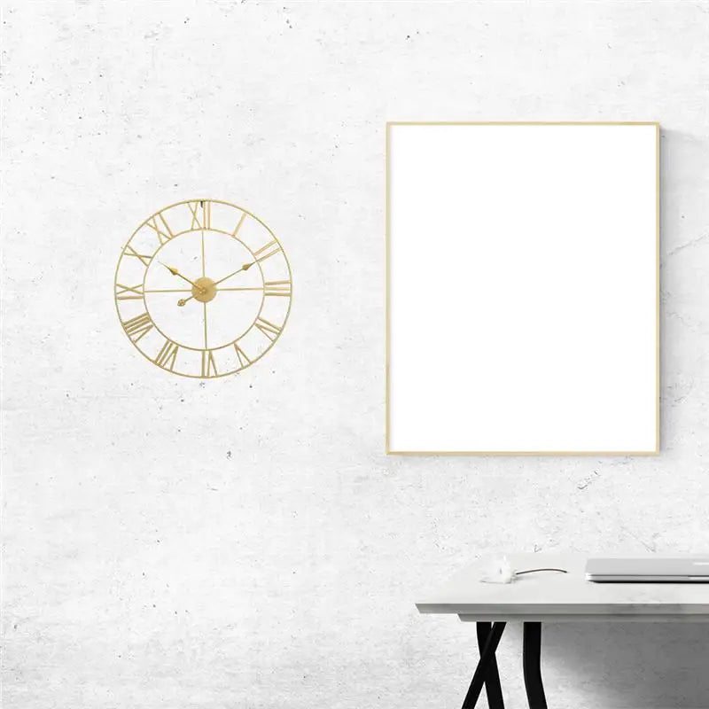 Silent wall clock in iron simple decoration for home - view 4