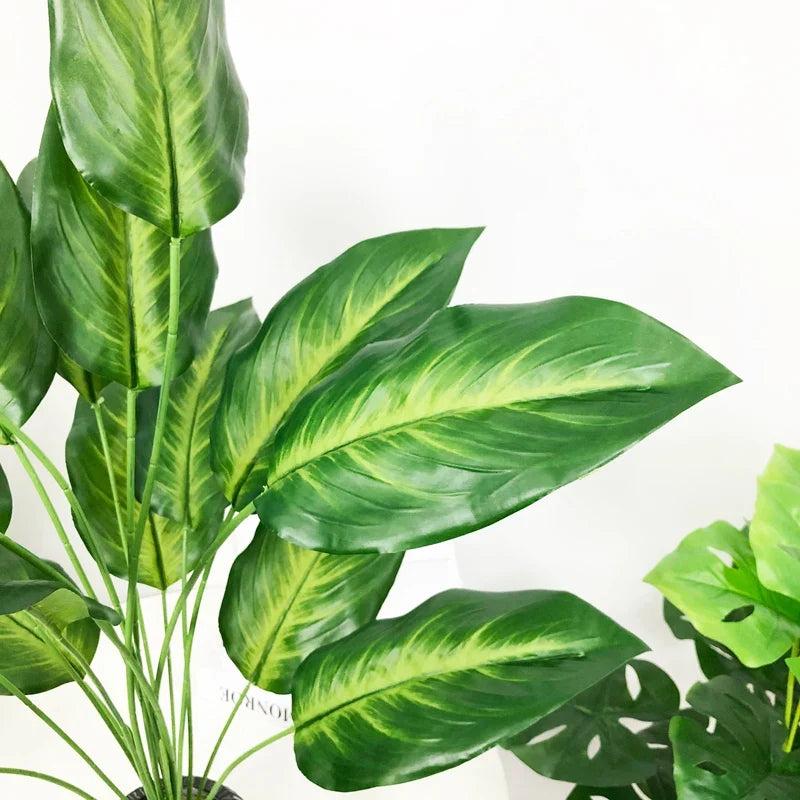 Artificial plants strelitzia and monstera for tropical decoration - view 3