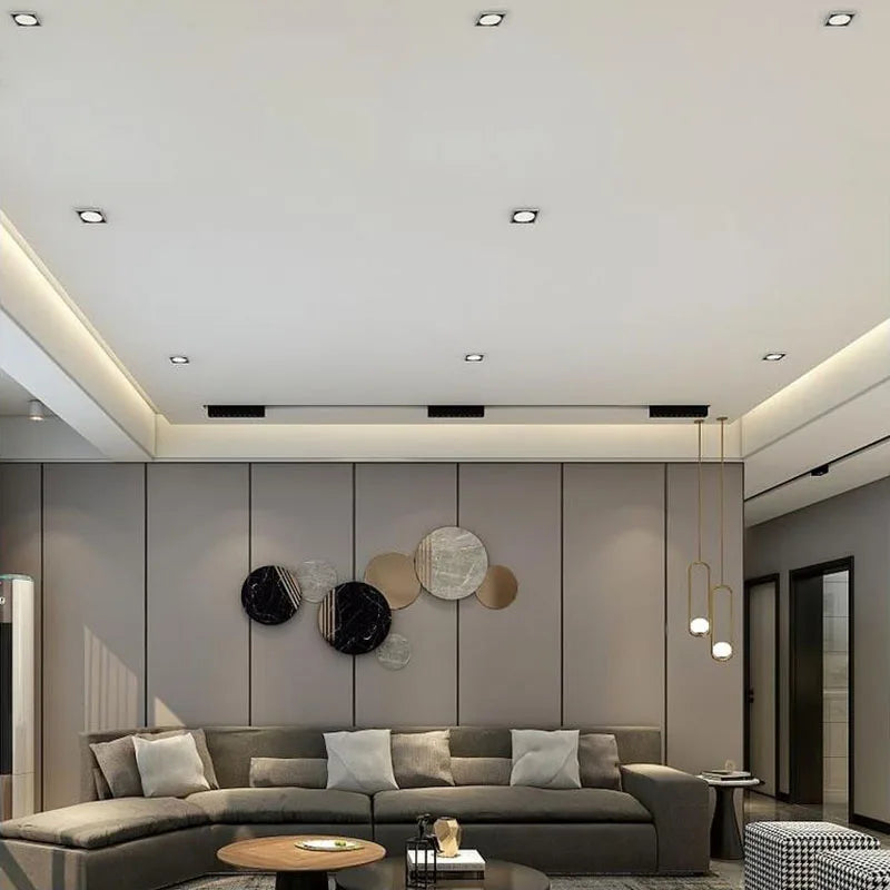 Variable intensity square led-mounted spotlights for interior lighting - view 6