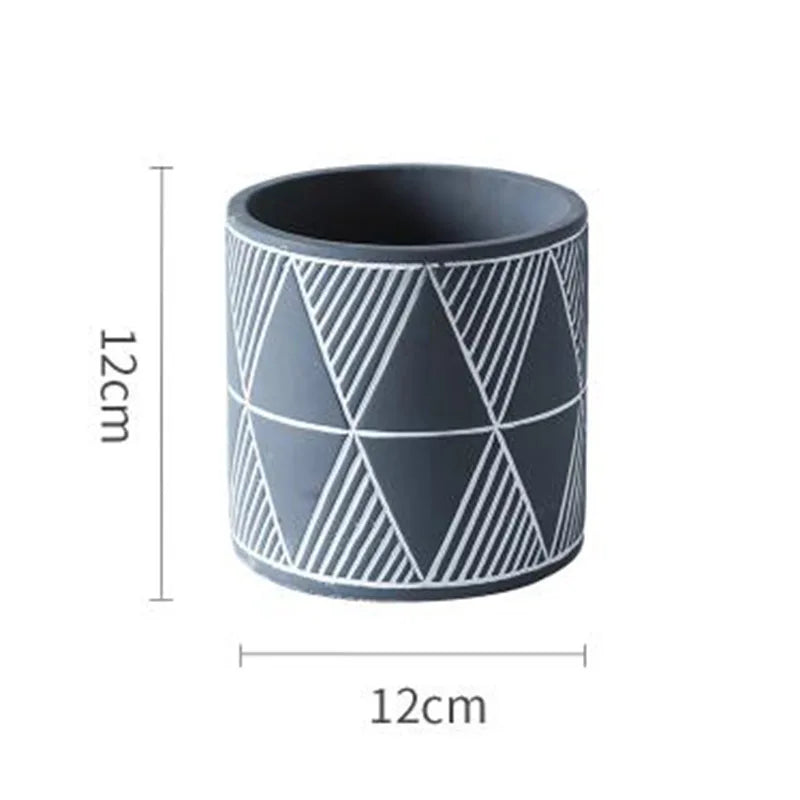 Silicone mould for homemade concrete flower pot - Dark Khaki
