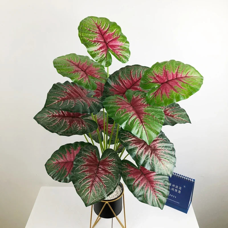 Tropical leaves monstera artificial palm for interior decoration - view 3
