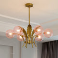 Modern glass chandelier minimalist design for elegant interior