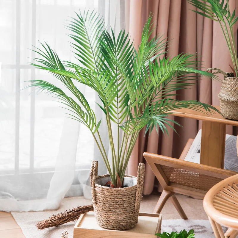 Set of 2 large artificial tropical palm plants for interior decoration - view 5