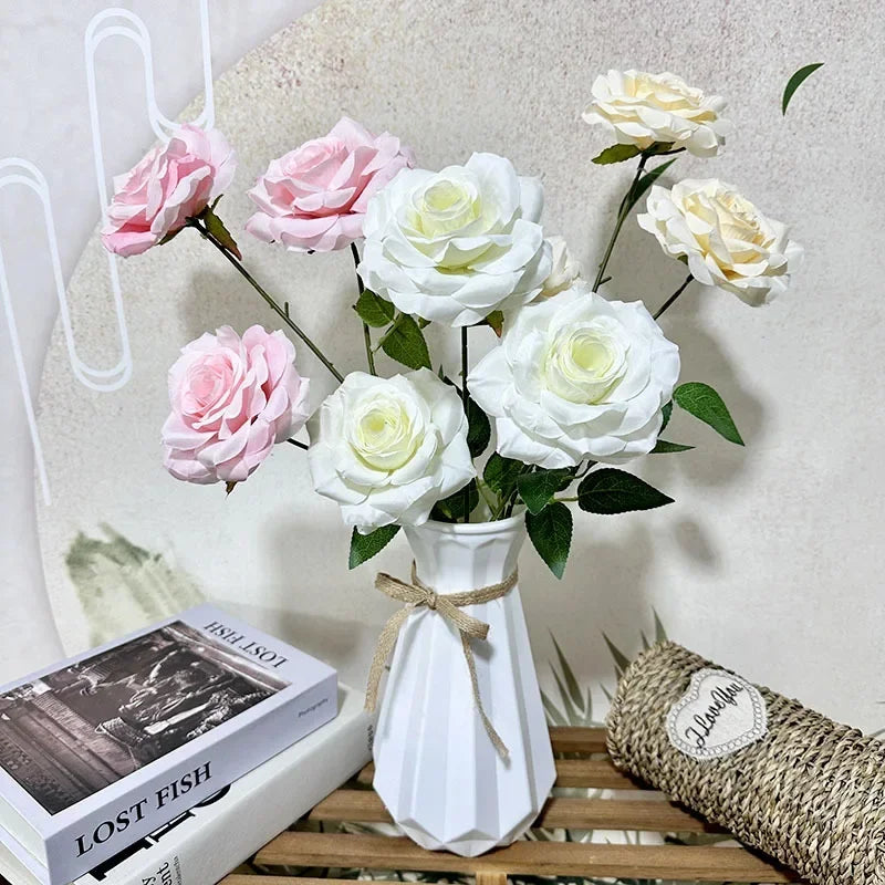 Floral silk decoration with rose wines and branches for parties - view 5