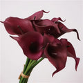 Realistic artificial calla lilies bouquet for interior decoration - New Purple