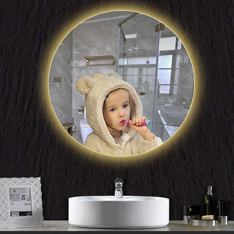Classic Round Backlit Anti-Fog Mirror 70-80cm - view 2