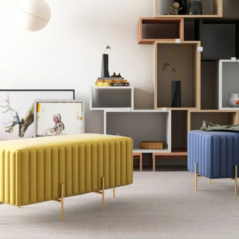 Multifunctional creative Nordic velvet bench for living room and bedroom - view 4