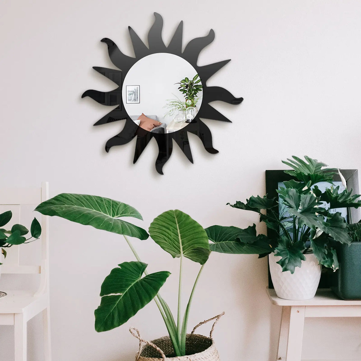 Scandinavian Modern Sun-Shaped Acrylic Wall Mirror Sticker - view 6