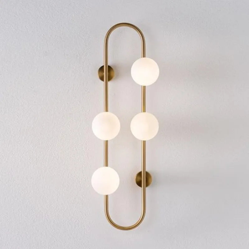 Modern wall sconce in white glass for interior decoration - view 4