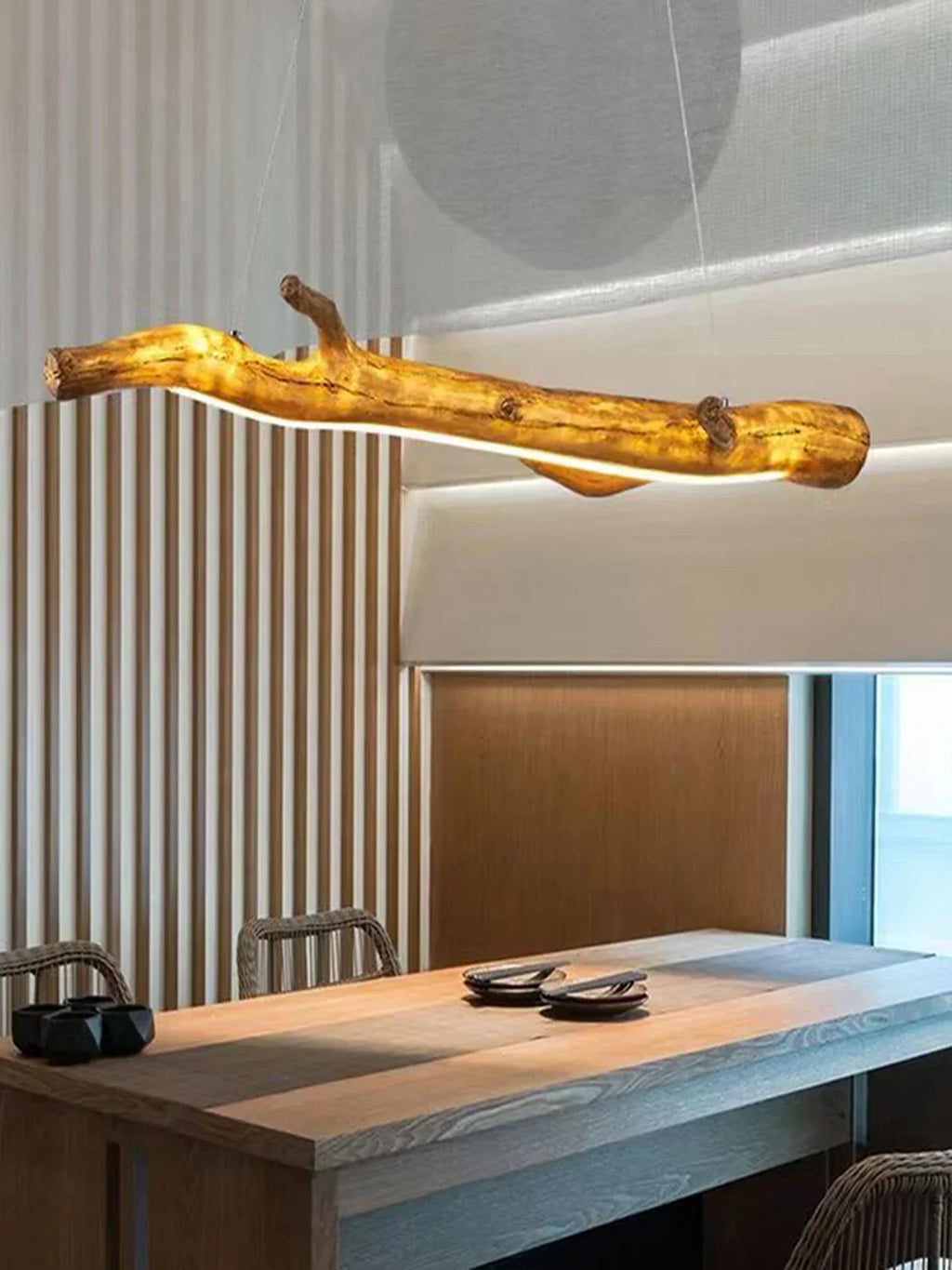 Retro resin tree branch during light, tea room, restaurant, coffee shop, LED during light, interior decoration lighting - view 4