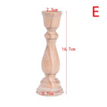 Candlesticks Holderng Decorations, Retro Wood Classic  Weddi candle holders home decor - E