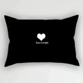 Black and White Marble Geometric Lumbar Pillow Cover, Design 3