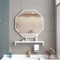 Irregular mirror with storage holder for make-up - 40x40cm