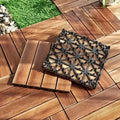 Wood-Look Interlocking Deck Tiles Slip-Resistant Waterproof