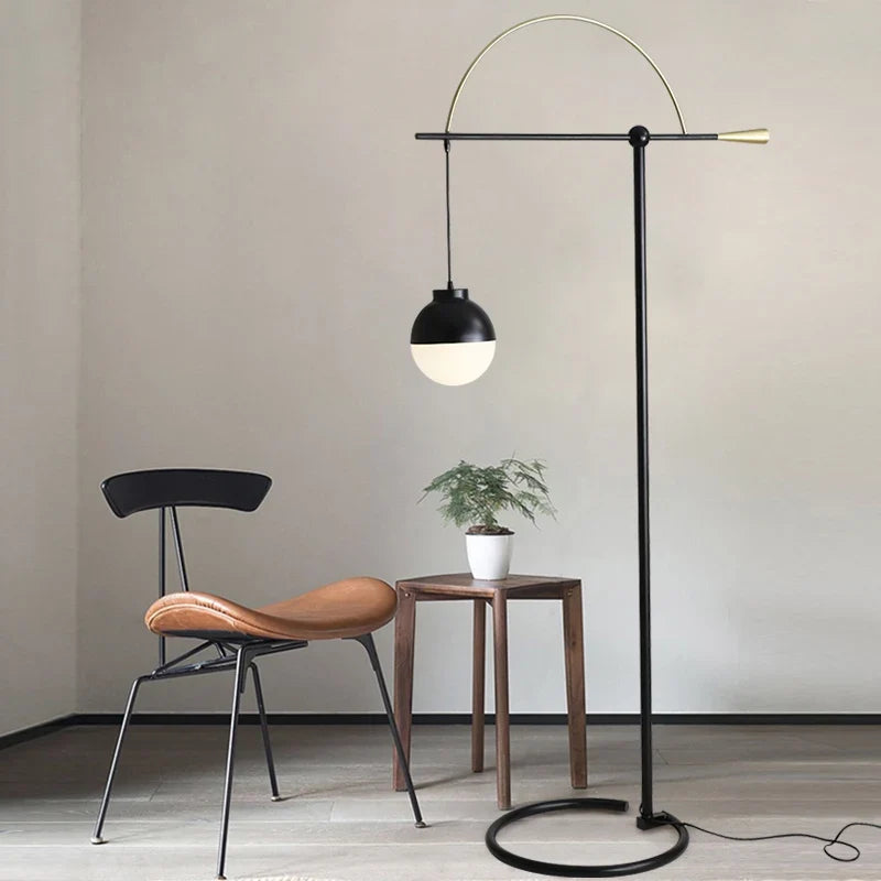 Creative fishing floor light for interior - view 2