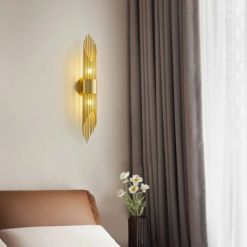 Copper retro wall sconce for elegant interior decoration
