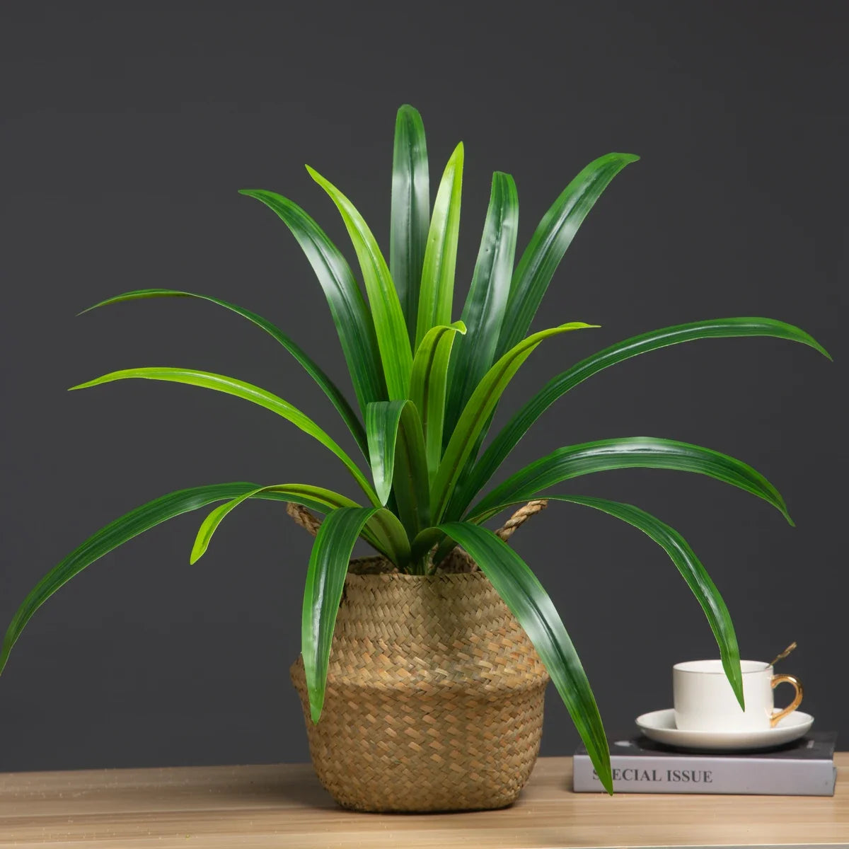 Artificial plants large orchid leaves for interior decoration - view 4