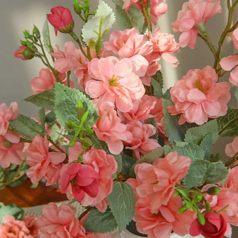 Bouquet of silk camellias for artificial floral decoration - view 6