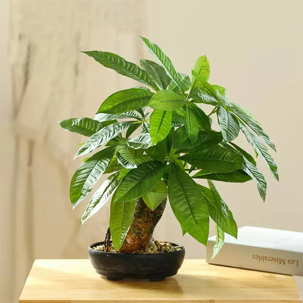Artificial tree monstera pot fake tropical plants interior decoration