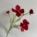 Artificial silk flowers for interior and exterior decoration - Red