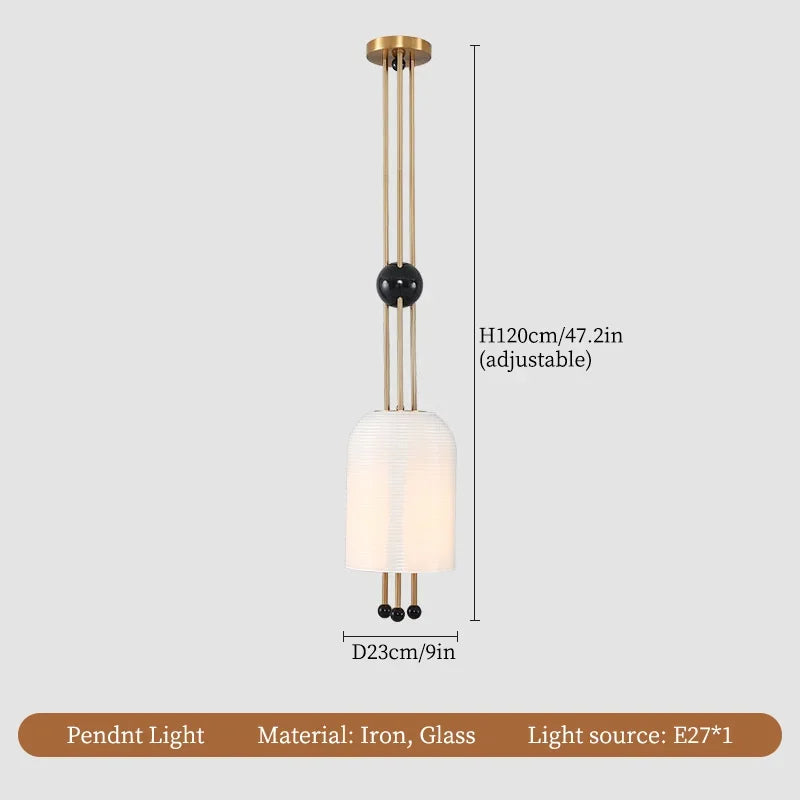 Wabi-sabi design glass chandelier for modern decoration - Pendant Lamp / Warm Light