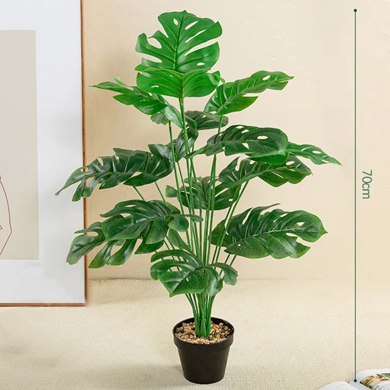 65-82cm Artificial Palm with Monstera Branches, Outdoor - view 9