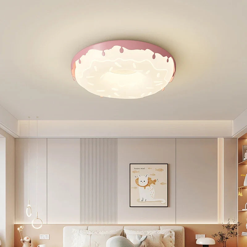 Modern girly style donut ceiling lighter simple and elegant - view 5