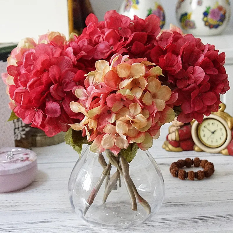 Silk hortensia bouquet for interior decoration and wedding - view 2