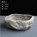 Ceramic Rock Mud Imitation Stone tea Washing Pen Wash tea Cups, Household tea Set Accessories, Extra Large Basin - L22cm tea wash