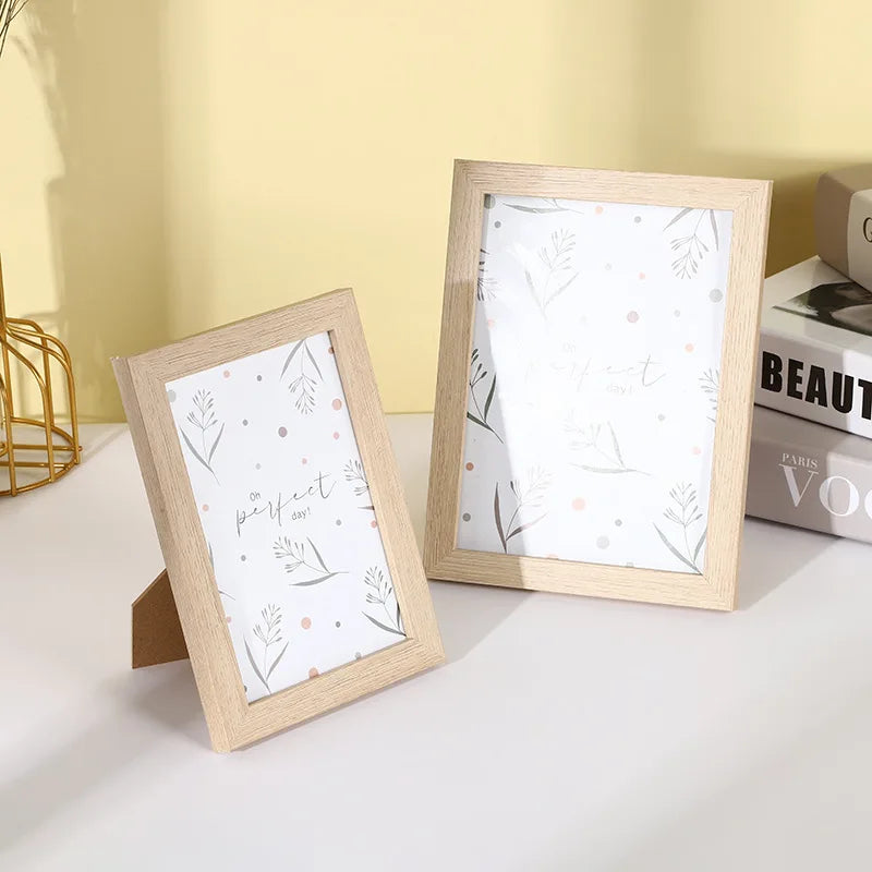 Photo frame in modern wood for interior decoration - view 3