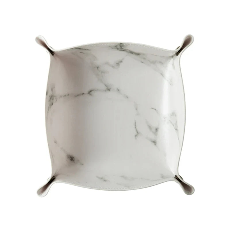 Decorative storage tray for jewelry and accessories - White S 20 x 20 cm