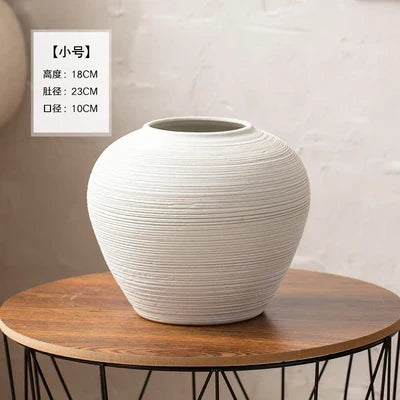 Jingdezhen-Minimalist Countertop Combination Set, Creative Japanese Dried Flowers, Hydroponic Vase, Home Ornament, Solid Color - A