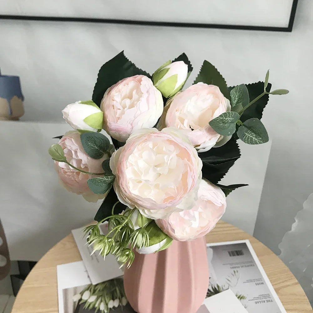 Bouquet of artificial peonies for wedding decoration and home - 2